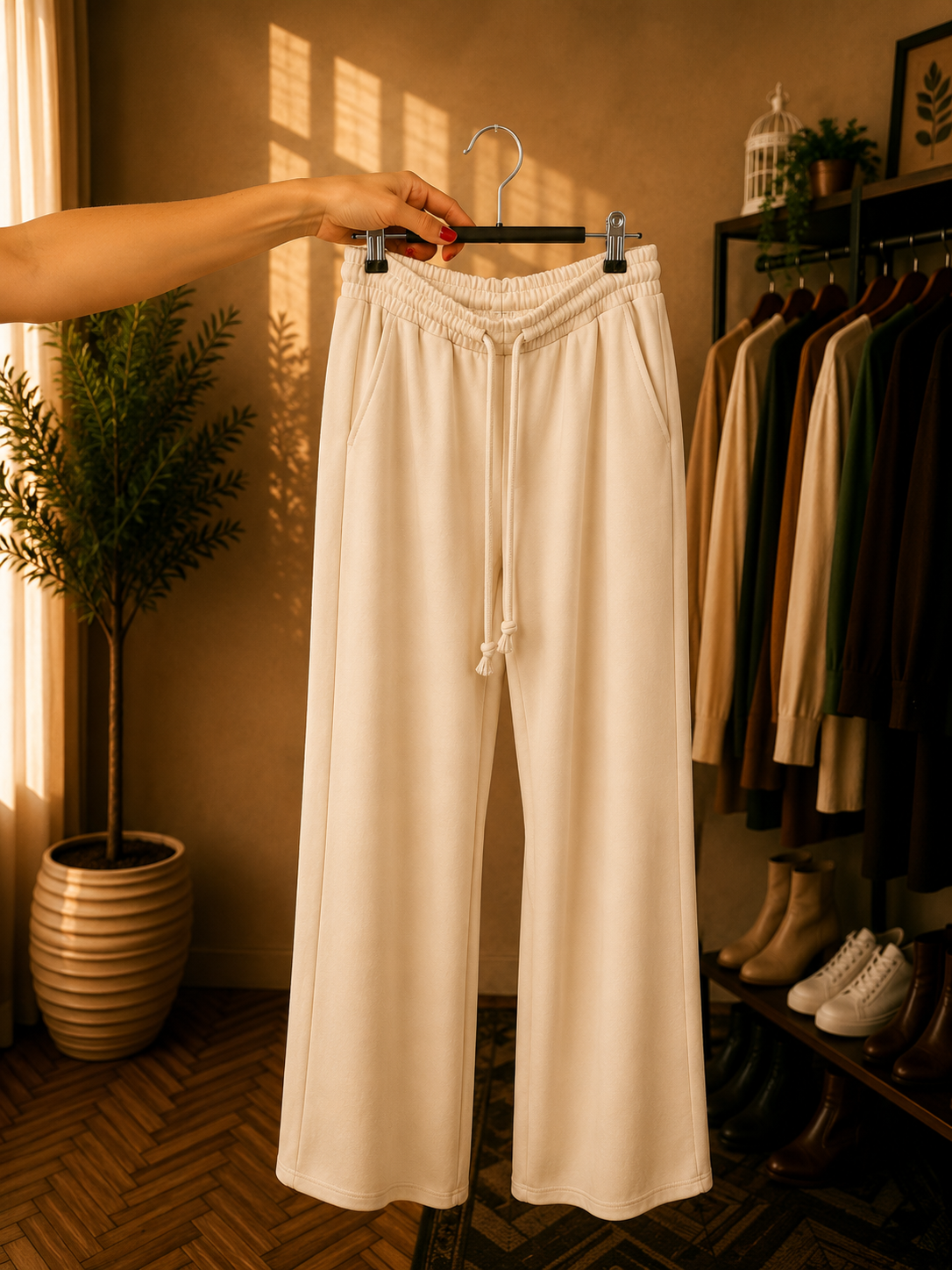 Wygodne Spodnie Dresowe z Szerokimi Nogawkami