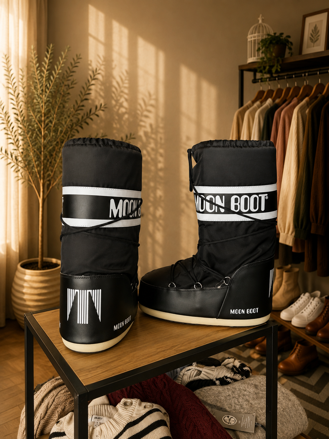 Moon Boot Classic Black Wysokie