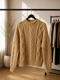 Damski sweter warkoczowy